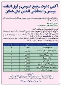 هیات مدیره هشت انجمن تخصصی همگن در کرمان تعیین می شود